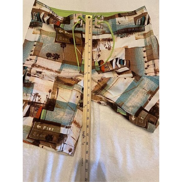 NWT Men’s Arizona Jeans Co. Board Shorts Brown Size 34 - Picture 7 of 12